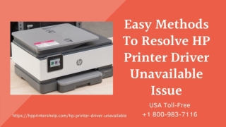 Hp Printer Driver Unavailable 1-8009837116 Printer Not Responding Hp