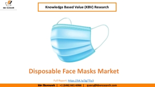 Disposable Face Masks Market Size Worth $91.3 Billion By 2020 - KBV Research