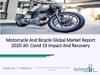 Motorcycle And Bicycle Market Share, Growth Forecast- Global Industry Outlook