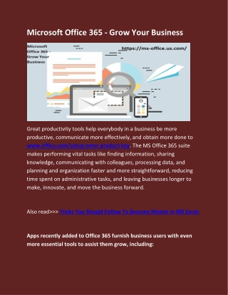 Microsoft Office 365 - Grow Your Business