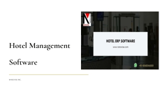 Hotel Management Software | Nanovise Inc.