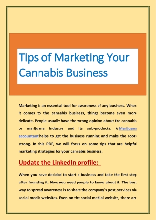 Tips of Marketing Your Cannabis Business