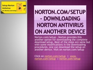 Norton.com/setup - Instructions to Download Norton Setup