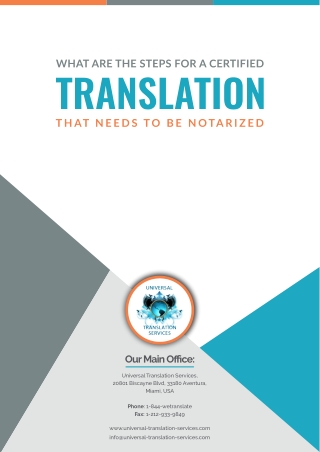 What are the Steps for a Certified Translation That Needs to Be Notarized?