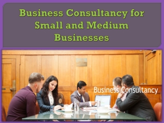 Business Consultancy for Small and Medium Businesses