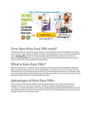 Keto Easy Pills
