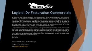 Logiciel De Facturation Commerciale