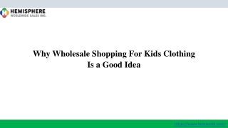 Why Wholesale Shopping For Kids Clothing Is a Good Idea