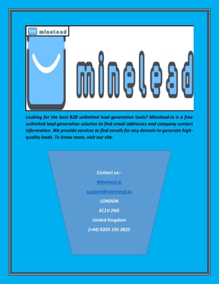 B2B Unlimited Lead Generation Tools | Minelead