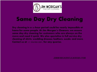 Jimmorganscleaners.com - Same Day Dry Cleaning