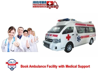 Get on Rent Road Ambulance Service in Ramgarh Cantt or Shanti Nagar at Minimum Cost