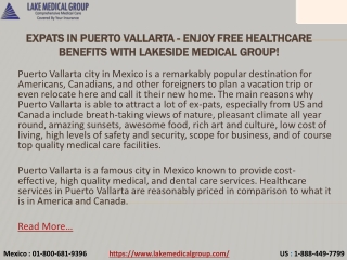 Expats in Puerto Vallarta - Enjoy free healthcare benefits with Lakeside Medical Group!