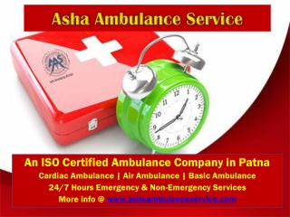 Get Most ICU Efficient Road Ambulance Service in Patna | ASHA