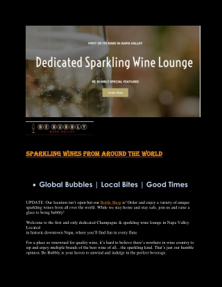 champagne tasting in napa