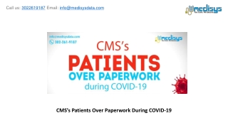 CMS’s Patients Over Paperwork During COVID-19