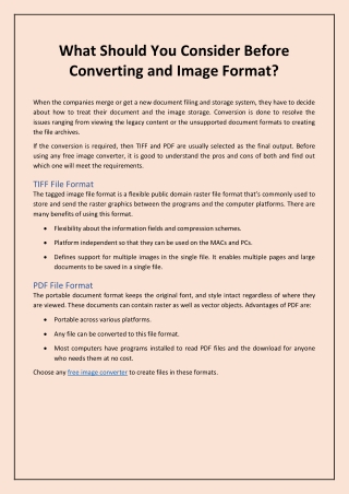 What Should You Consider Before Converting and Image Format?