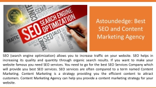 Astoundedge: Best SEO and Content Marketing Agency