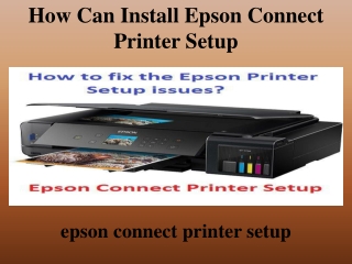 How Can Install Epson Connect Printer Setup