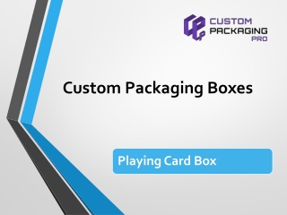 Playing Card Box