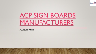 ACP Sign Boards Manufacturers