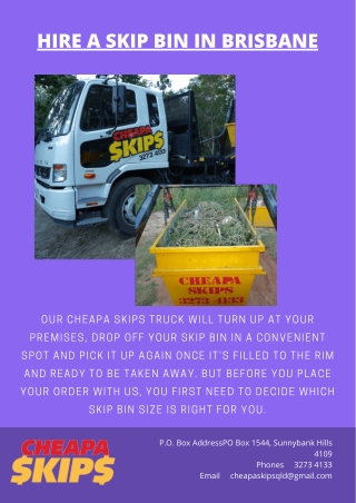 Affordable Skip Bin Services