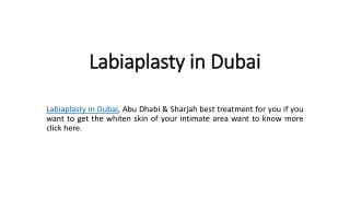 Labiaplasty in Dubai