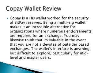 §§Copay Wallet Support Number §§〚 1-856-254-3098〛§§ Copay Wallet Features and Use ₳₳