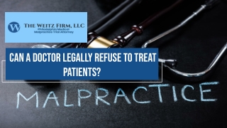 Can A Doctor Legally Refuse To Treat Patients?