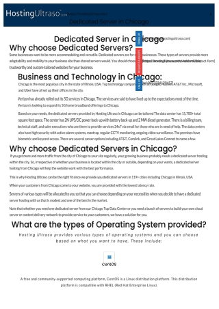 Chicago Dedicated Server