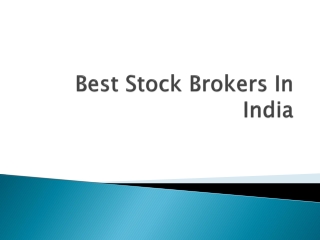 Best Stock Brokers In India