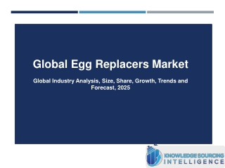 Global Egg Replacers Market Research Analysis By Knowledge Sourcing Intelligence