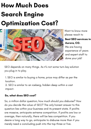 How Much Does Search Engine Optimization Cost?