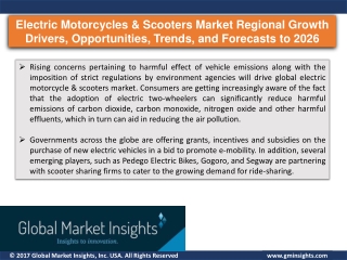 Electric Motorcycles & Scooters Market to witness rapid progressions by 2026