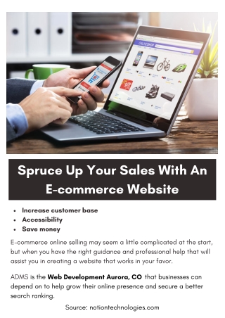 Spruce Up Your Sales With An E-commerce Website