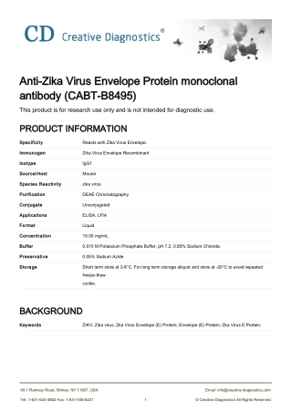 zika virus monoclonal antibody