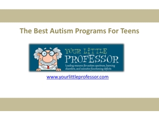 The Best Autism Programs For Teens - www.yourlittleprofessor.com
