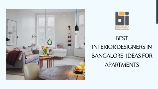 Best interior designers in Bangalore- Ideas for Apartments