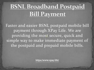 BSNL Broadband Postpaid Bill Payment