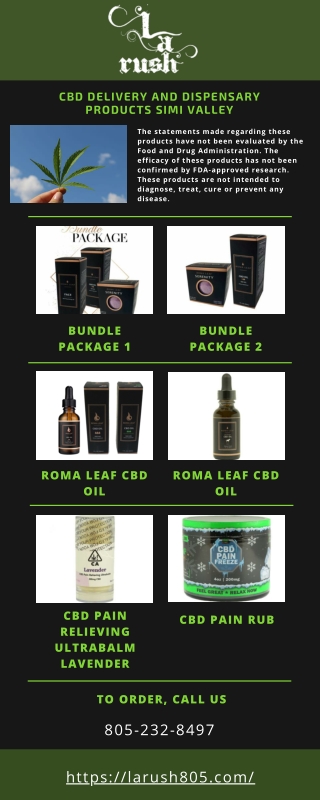 CBD Delivery and Dispensary Products Simi Valley - LA Rush