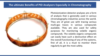 The ultimate Benefits of PID Analyzers Especially in Chromatography