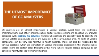 The Utmost Importance of GC Analyzers