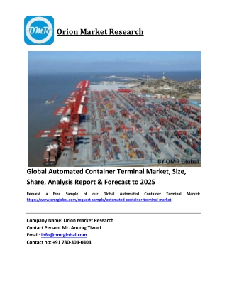 Global Automated Container Terminal Market Size, Industry Trends, Share and Forecast 2019-2025