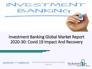 Investment Banking Market Future Demand And Leading Players Forecast To 2023