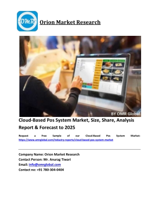 Cloud-Based Pos System Market Growth, Size, Share, Industry Report and Forecast 2019-2025