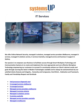 Managed it service providers sydney