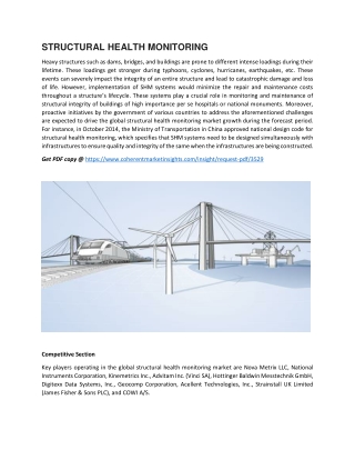 STRUCTURAL HEALTH MONITORING