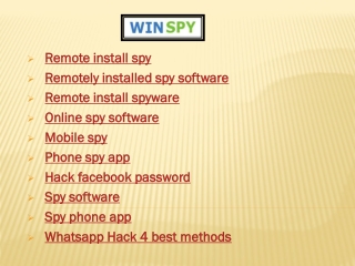 remotely installed spy software