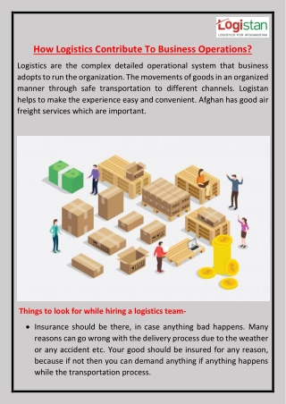 How Logistics Contribute To Business Operations?