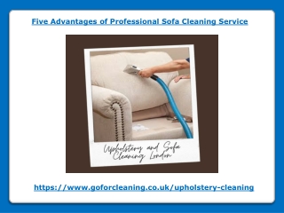 Five Advantages of Professional Sofa Cleaning Service