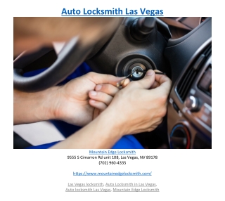 Auto Locksmith Las Vegas